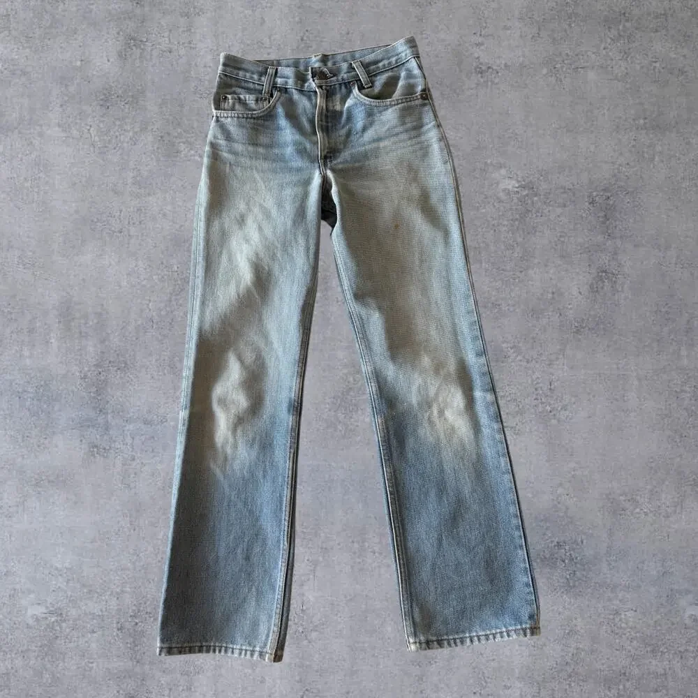 VTG 70s 80s Levis 517 Bootcut Jeans Light Wash USA Made 29x29 Perfect Fade